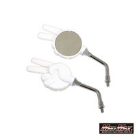 マッドマックス 汎用 ミニ じゃんけんミラー 8mm 正ネジ ホワイト 左右セット MM04-0014-WH 1セット(左右1組)（直送品）