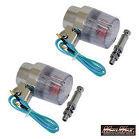 マッドマックス 汎用 丸型 ヨーロピアンウインカー クリア 取付ステー付き 2個SET MM11-0057-C-2 1セット(2個)（直送品）