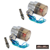 マッドマックス 汎用 丸型 ヨーロピアンウインカー 黄ばみ 取付ステー付き 2個セット MM11-0057-LY-2 1セット(2個)（直送品）