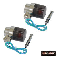 マッドマックス 汎用 丸型 ヨーロピアンウインカー スモーク 取付ステー付き 2個SET MM11-0057-SM-2 1セット(2個)（直送品）