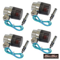 マッドマックス 汎用 丸型 ヨーロピアンウインカー スモーク 取付ステー付き 4個SET MM11-0057-SM-4 1セット(4個)（直送品）