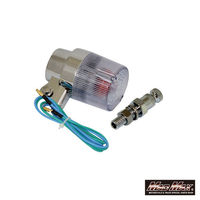 マッドマックス 汎用 丸型 ヨーロピアンウインカー クリア 取付ステー(ショート)付き 1個 MM11-0066-C（直送品）