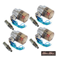 マッドマックス 丸型 ヨーロピアンウインカー 黄ばみ 取付ステー(ショート)付き 4個SET MM11-0066-LY-4 1セット(4個)（直送品）