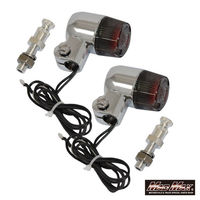 マッドマックス 丸ミニヨーロピアンウインカー シルバー/スモーク M10×60mmアルミステー付 MM11-0075-SM 1セット(2個)（直送品）