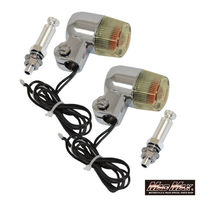 マッドマックス 丸ミニヨーロピアンウインカー シルバー/黄ばみ M10×73mm アルミステー付 MM11-0076-LY 1セット(2個)（直送品）