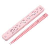 スケーター  抗菌食洗機対応 音の鳴らない箸箱セット　キティ水彩コスメ ＡＢＣ3ＡＧ 1個 サンリオ