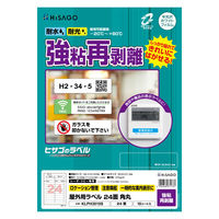 ヒサゴ 屋外用ラベル 強粘再剥離 A4