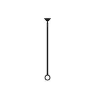 川口技研 軒天用物干 SPI-65-BL ブラック 高さ650mm [2本入] 1セット(2本入)（直送品）