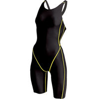 wundou(ウンドウ) ウィメンズスイムスーツ 150 ブラック×ケイキ P2910J 1枚（直送品）