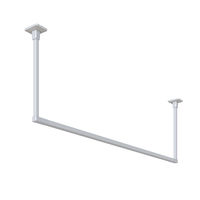 川口技研 固定式室内物干 ホワイト 高さ 600mm×幅 1365mm [3組入] BAR1-6013-W 1セット(3組入)（直送品）