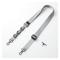 スマホ ショルダー ストラップ 97~150cm ループ付 カラビナ アッシュグレー P-STSDH1FLPCGY エレコム 1個（直送品）