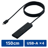 USBハブ 2ポート ブラック U2H-TZS428BBK USBハブ 2.0 4ポート 個別スイッチ付 バスパワー