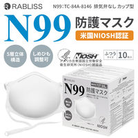 KAEI NIOSH N99防護マスク K0336 カップ型 1個(10枚入)（直送品）