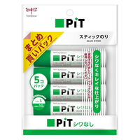 トンボ鉛筆 スティックのり シワなしピットＳ（小）HCA-518 1パック（5本入）