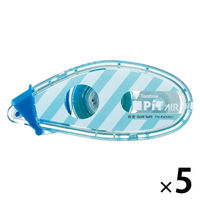 トンボ鉛筆 テープのり　ピットエアーミニ　ボーダーブルー　使い切りタイプ PNーEASG01 1セット(1本×5)