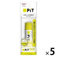 トンボ鉛筆 スティックのり ピットハイパワーＳ（小）アロマ グレープフルーツ HCB-112B 1セット（1本×5）