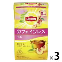 リプトン カフェインレスティー もも 1セット（1個（20バッグ入）×3） 紅茶 ティーバッグ
