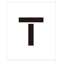グリーンクロス 吹付けプレート ステンシル 文字高200 アルファベット T マグネット 6300064390 1枚（直送品）