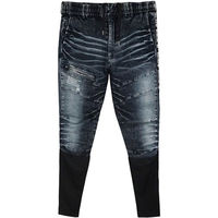 ケイゾック デニムパンツ(コンプレッション) ネイビー 3L GKW-5273 1本（直送品）