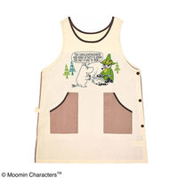 セントレディス ムーミンエプロン ムーミン＆スナフキン ブラウン/ベージュ ST-IM0053 1枚