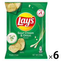 ポテトチップス スナック菓子 輸入菓子 フリトレー　レイズ　サワークリーム＆オニオン味 110g 6個
