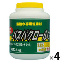 バスパクロールG 浴槽水専用塩素剤 2.5kg 1セット（1個×4）レジオネラ属菌・ヌメリ・湯アカ・藻対策 和協産業