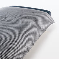 無印良品 再生ポリエステル 乾きやすい 掛ふとんカバー Ｄ １９０×２１０ｃｍ用 ネイビーチェック 良品計画