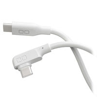 Ｌ字シリコンケーブル240Ｗ　ＣｔｏＣ　1ｍ　ホワイト