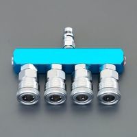 エスコ 4連 エアーカップリング EA140DM-4 1台（直送品）