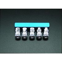 エスコ 5連 エアーカップリング EA140DN-5 1個（直送品）