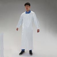 エスコ 140x 90cm エプロン(腕付/白) EA355AS-21 1枚（直送品）