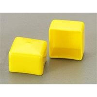 エスコ 90x90x60mm 角型保護キャップ(イエロー/2個) EA983FN-90Y 1パック（直送品）