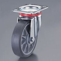 エスコ 125mm キャスター(自在金具・ホイールカバー付) EA986PD-125 1個（直送品）