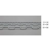 エスコ 3.0mmx30m リンクチェーン(スチール製/ユニクロメッキ) EA980SD-54 1本（直送品）
