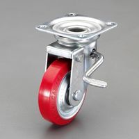 エスコ 100mm キャスター(自在金具・ブレーキ付) EA986PN-82 1個（直送品）