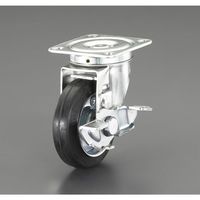 エスコ 150mm キャスター(自在金具・ブレーキ付) EA986PP-25 1個（直送品）