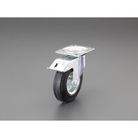 エスコ 80mm キャスター(自在金具/ブレーキ付) EA986H-21 1個（直送品）