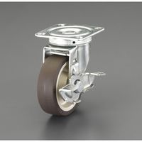 エスコ 100mm キャスター(自在金具・ブレーキ付) EA986PP-53 1個（直送品）