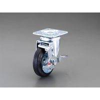 エスコ 100mm キャスター(自在金具・ブレーキ付) EA986PT-81 1個（直送品）