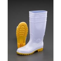 エスコ 25.5cm 安全長靴(耐油底・白) EA998RA-255 1足（直送品）