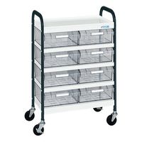 サカエ CSワゴン透明ボックス付 CSA-8TWD 1台（直送品）