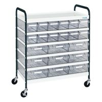 サカエ CSワゴン透明ボックス付 CSG-129TWD 1台（直送品）