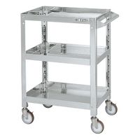 サカエ ステンレススーパーワゴン(ねじ込み式)SUS304 SAS3-6073SNU 1台（直送品）