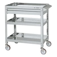 サカエ ステンレススーパーワゴン(ねじ込み式)SUS304 SAS3-6083ASNU 1台（直送品）