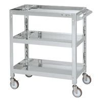 サカエ ステンレススーパーワゴン(ねじ込み式)SUS304 SAS3-7473SNU 1台（直送品）