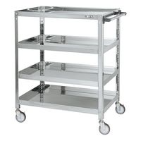 サカエ ステンレススーパーワゴン(ねじ込み式)SUS430 SAS4-74114NU 1台（直送品）