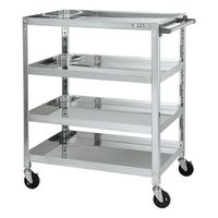 サカエ ステンレススーパーワゴン(ねじ込み式)SUS430 SAS4-90114DC 1台（直送品）