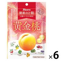 のど飴 キャンディー 健康のど飴 黄金桃 80g 6袋 カンロ