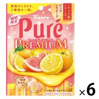グミ 食べきりサイズ ピュレグミ プレミアムシチリア産レモンのピンクレモネード　54g 6袋 カンロ