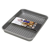 谷口金属 クッキングバット 網付き 浅型 約31×23.9cm 角型 1個